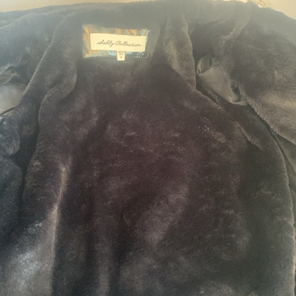 NEW Sebby Collection Faux Leather and Faux Fur Black Moto Jacket Women’s Small - Picture 4 of 6